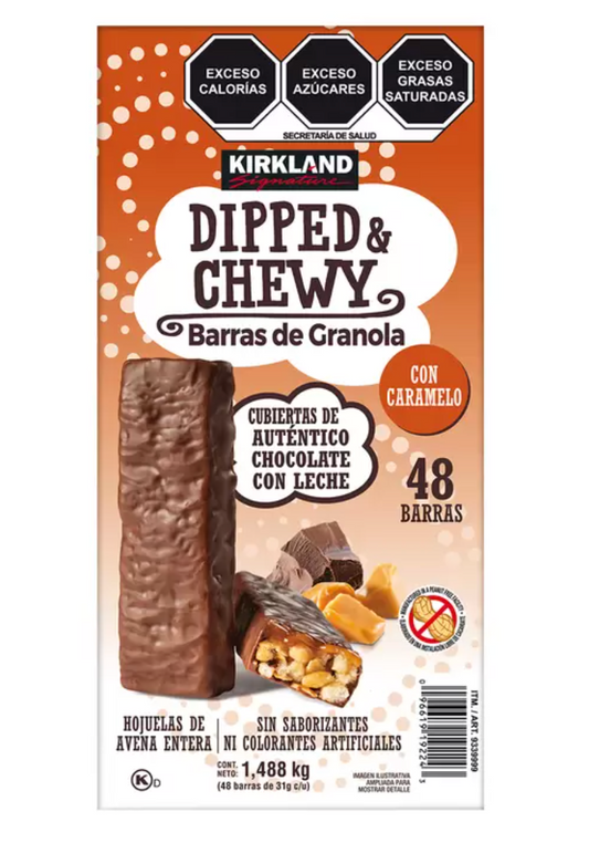 Kirkland Signature Dipped & Chewy Barras de Granola con Caramelo 48 pzas de 31 g